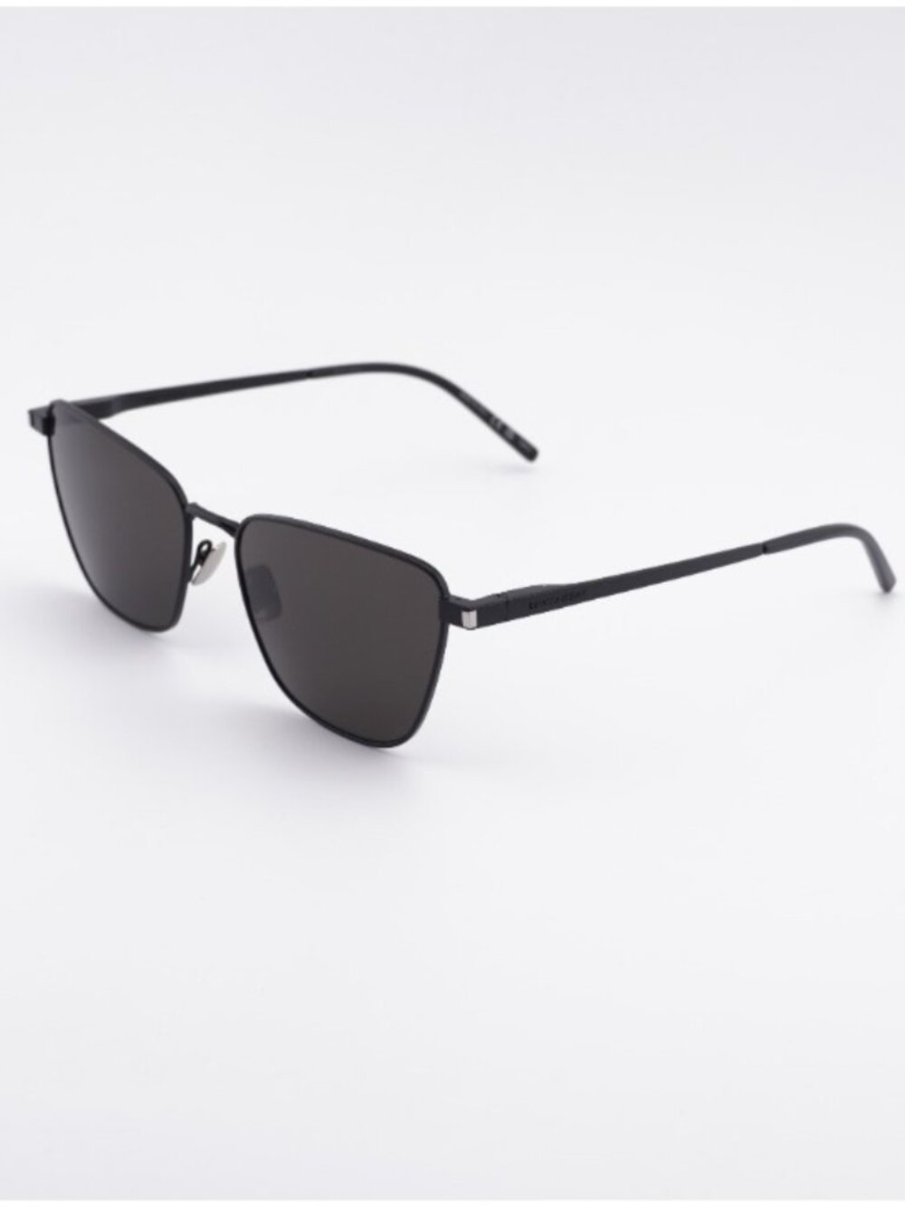 Saint Laurent SL551 001 Sunglasses Black Cat Eye Frame, Grey Lenses